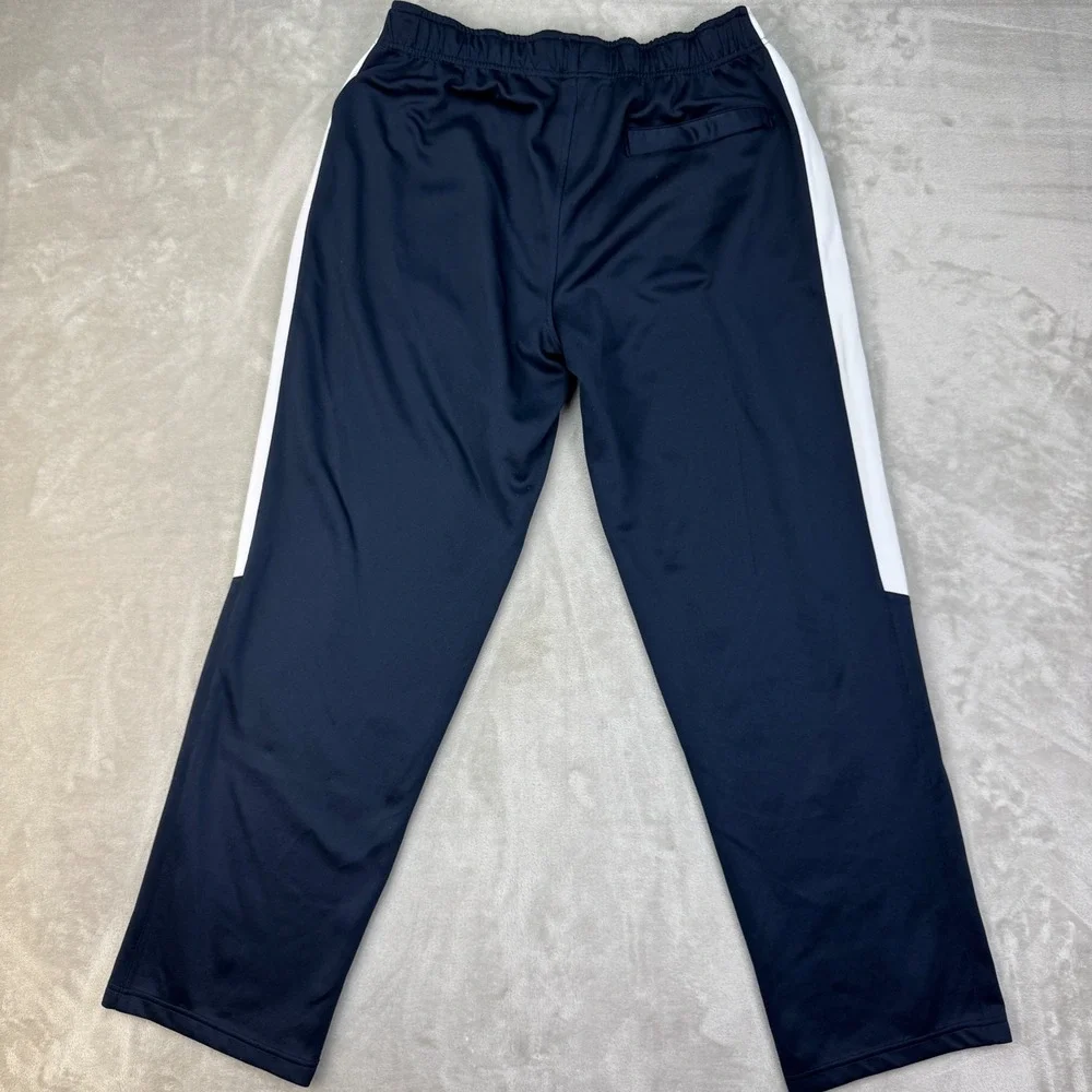 Nike Track Pants Mens L NavyBlue Relaxed Athletic Y2K Joggers Sporty Side Stripe